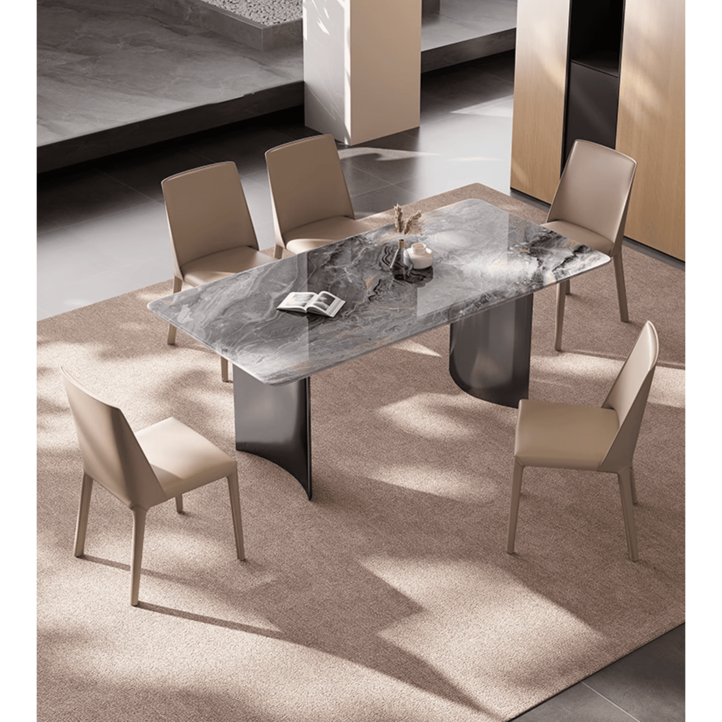 Luxe Dining Company:Angela Dining Table, Marble
