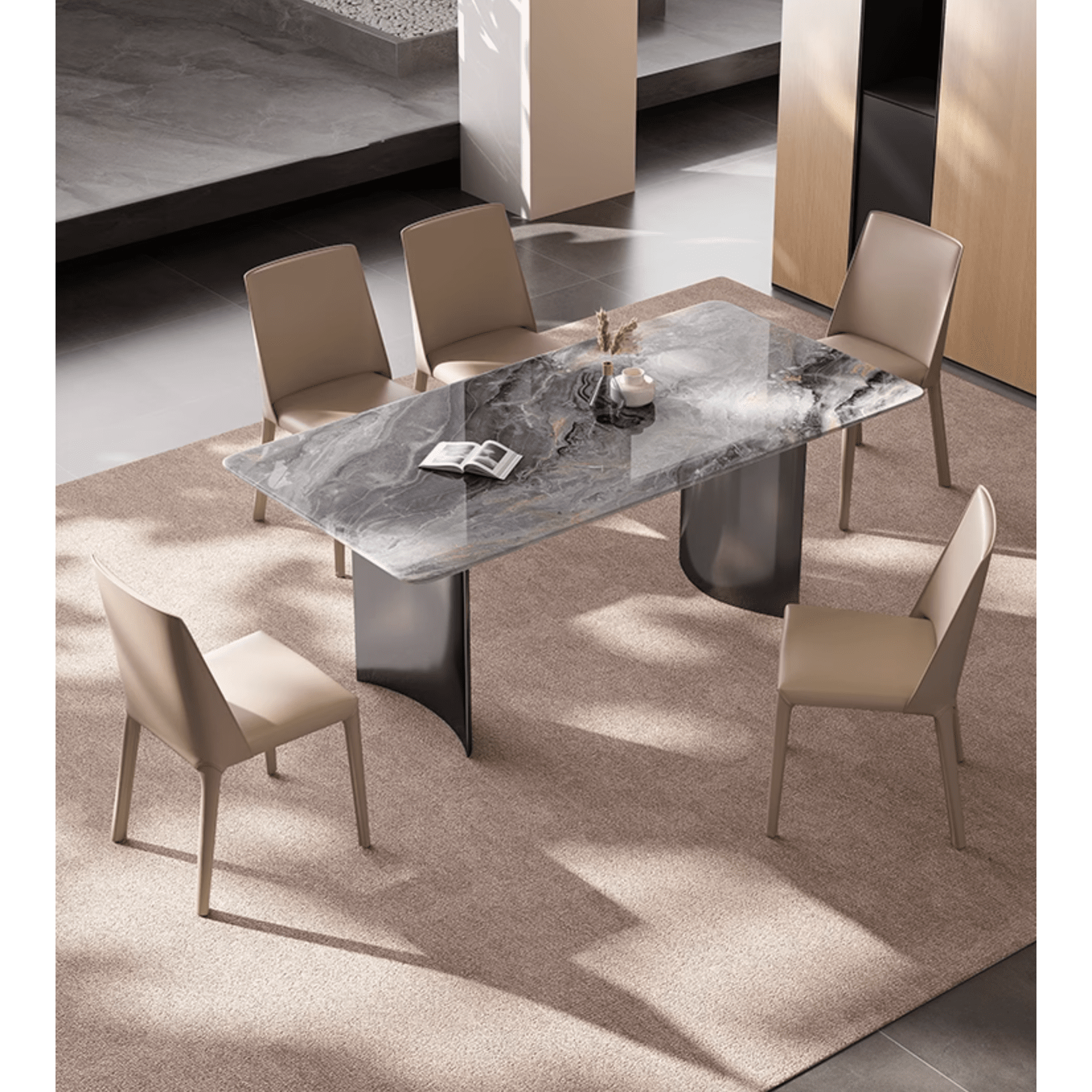 Luxe Dining Company:Angela Dining Table, Marble