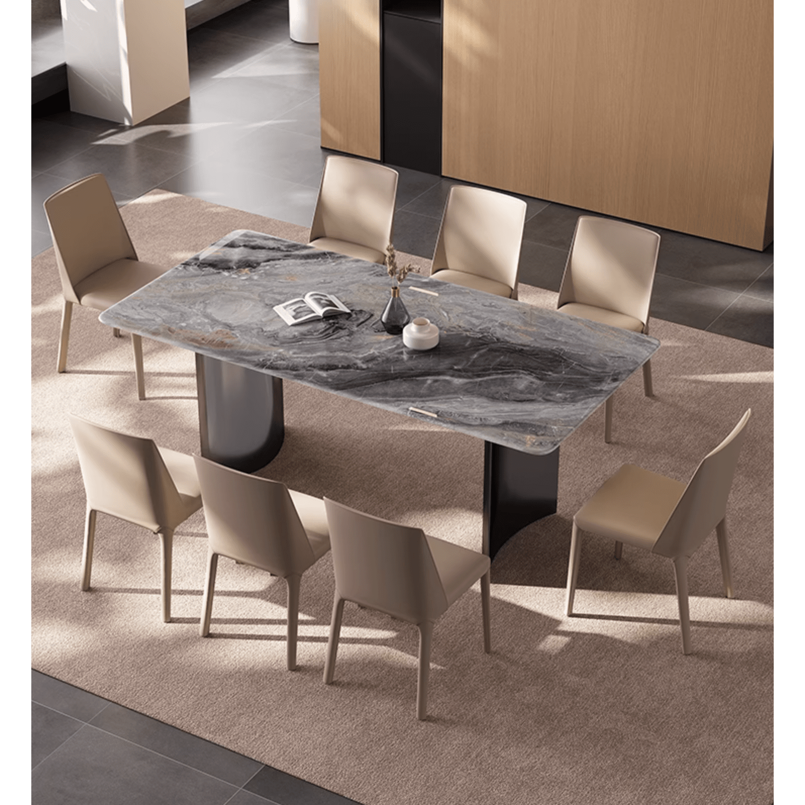Luxe Dining Company:Angela Dining Table, Marble