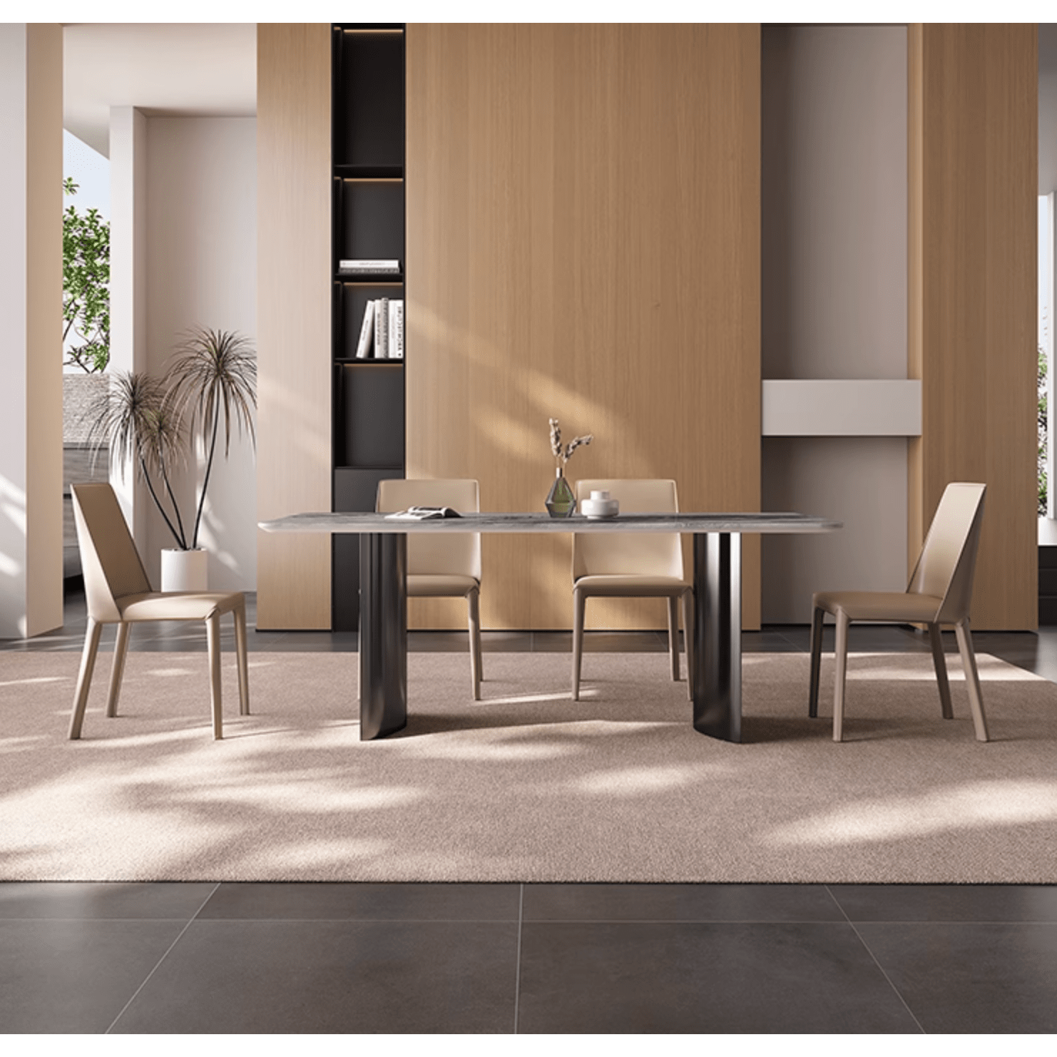 Luxe Dining Company:Angela Dining Table, Marble