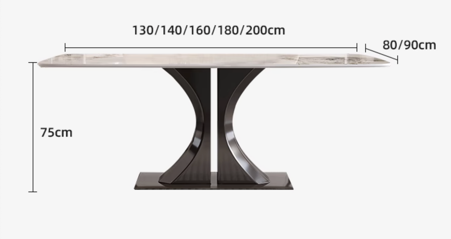 Luxe Dining Company:Elena Dining Table, Marble