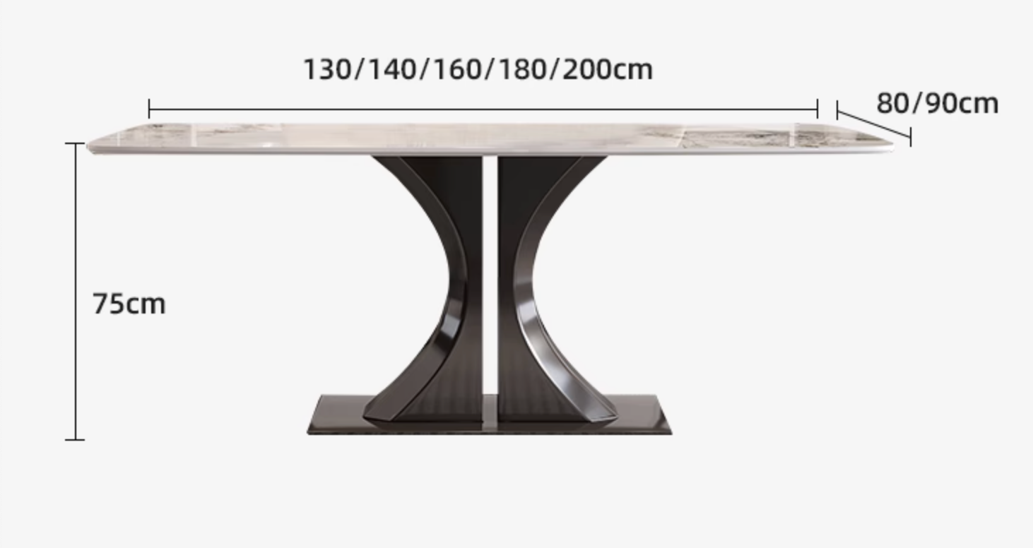 Luxe Dining Company:Elena Dining Table, Marble