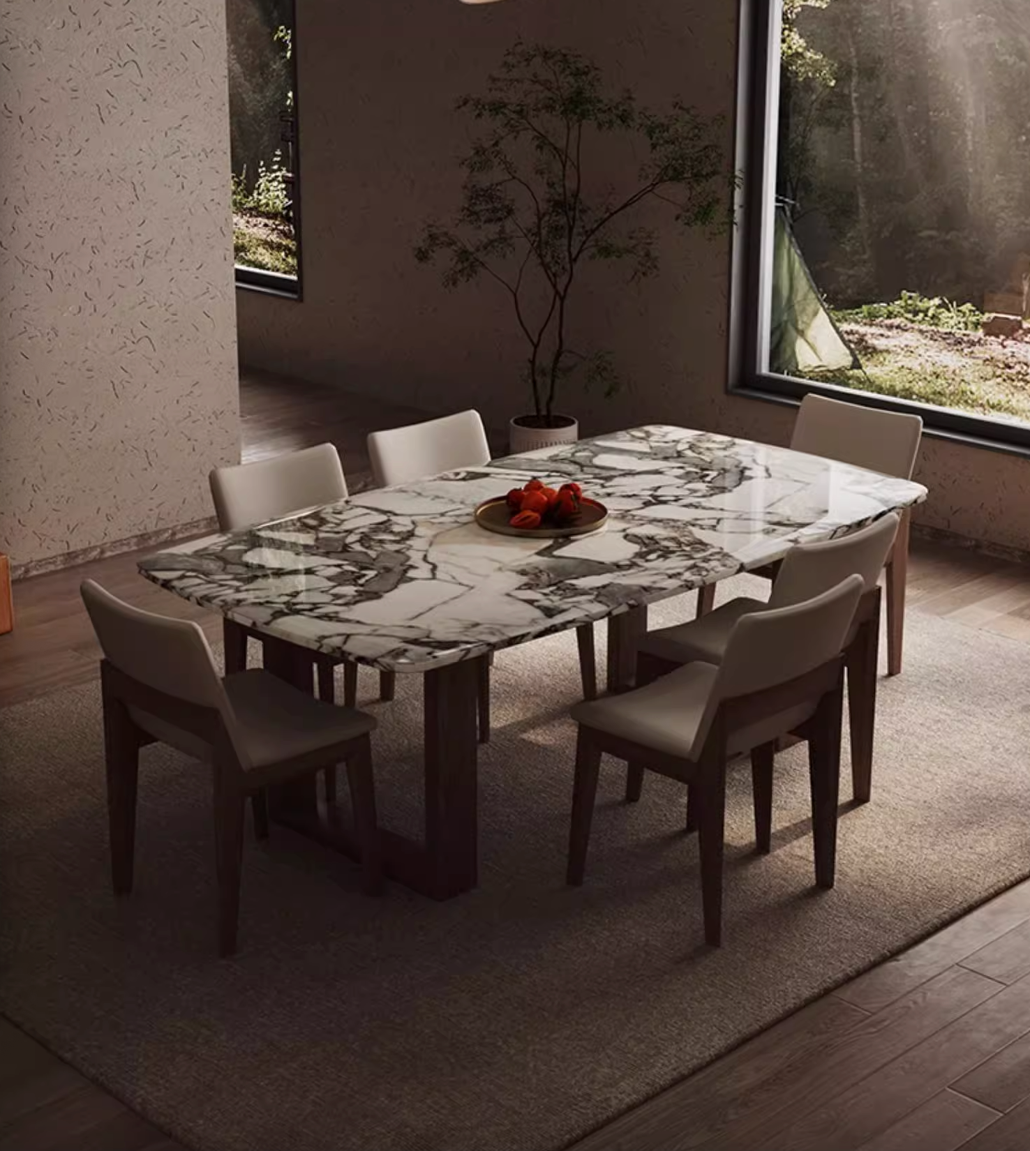 Luxe Dining Company:Donovan Dining Table, Marble