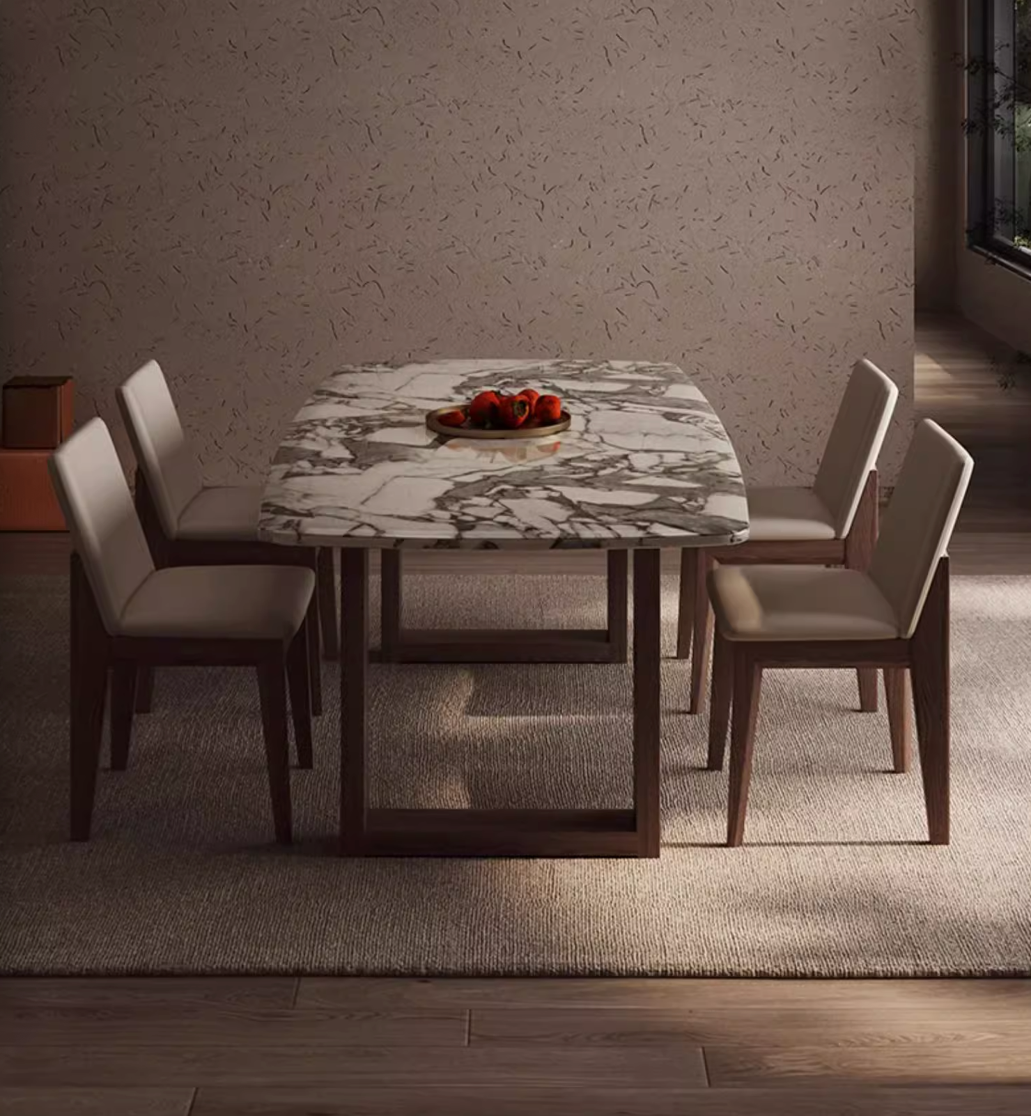 Luxe Dining Company:Donovan Dining Table, Marble