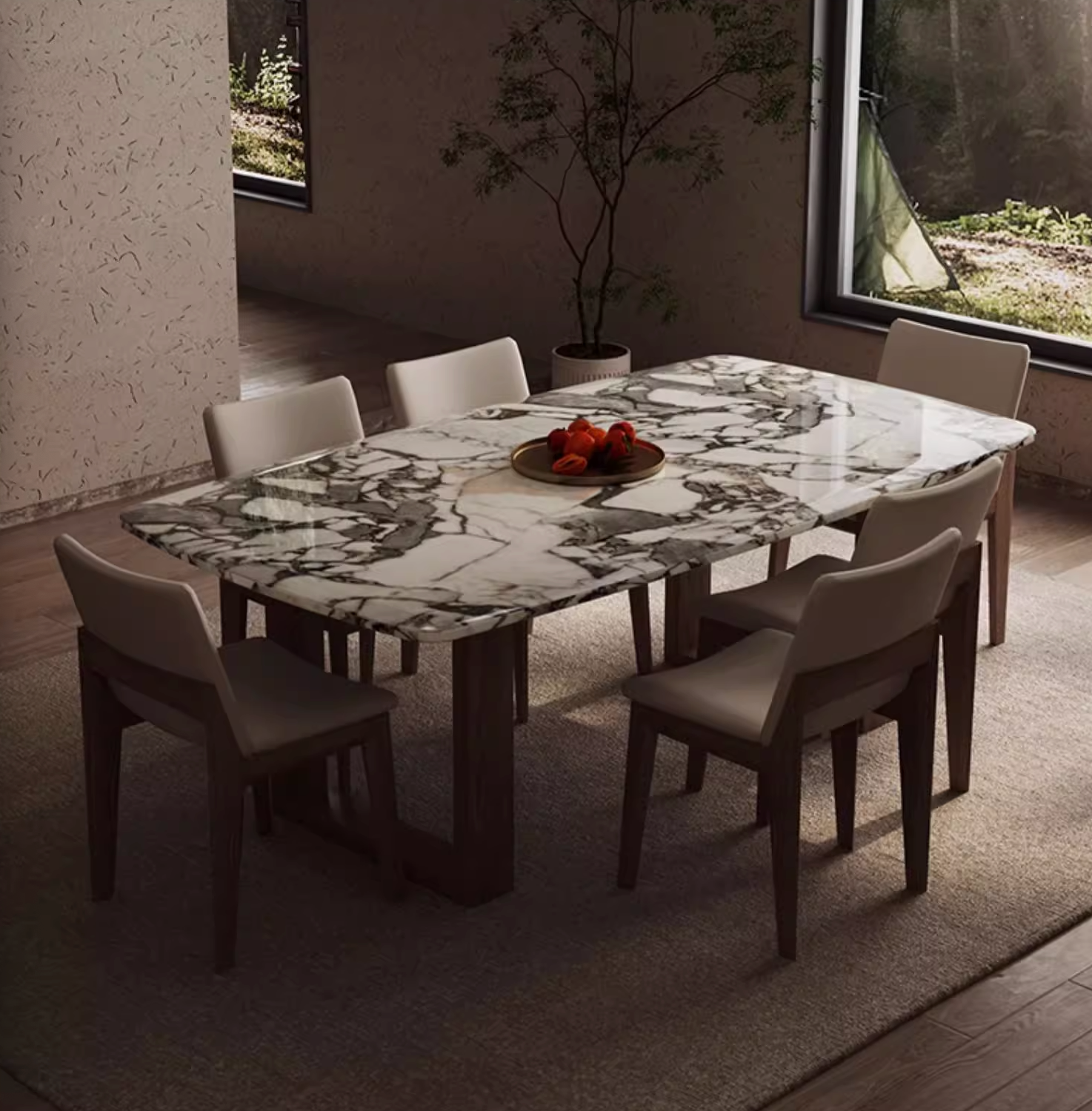 Luxe Dining Company:Donovan Dining Table, Marble