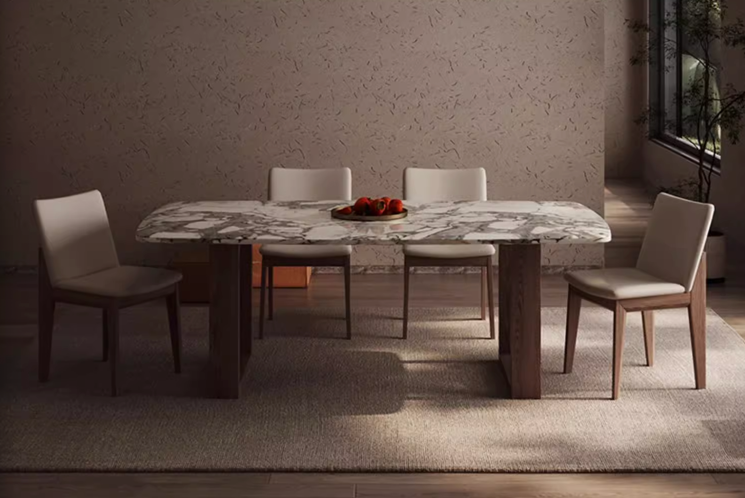 Luxe Dining Company:Donovan Dining Table, Marble