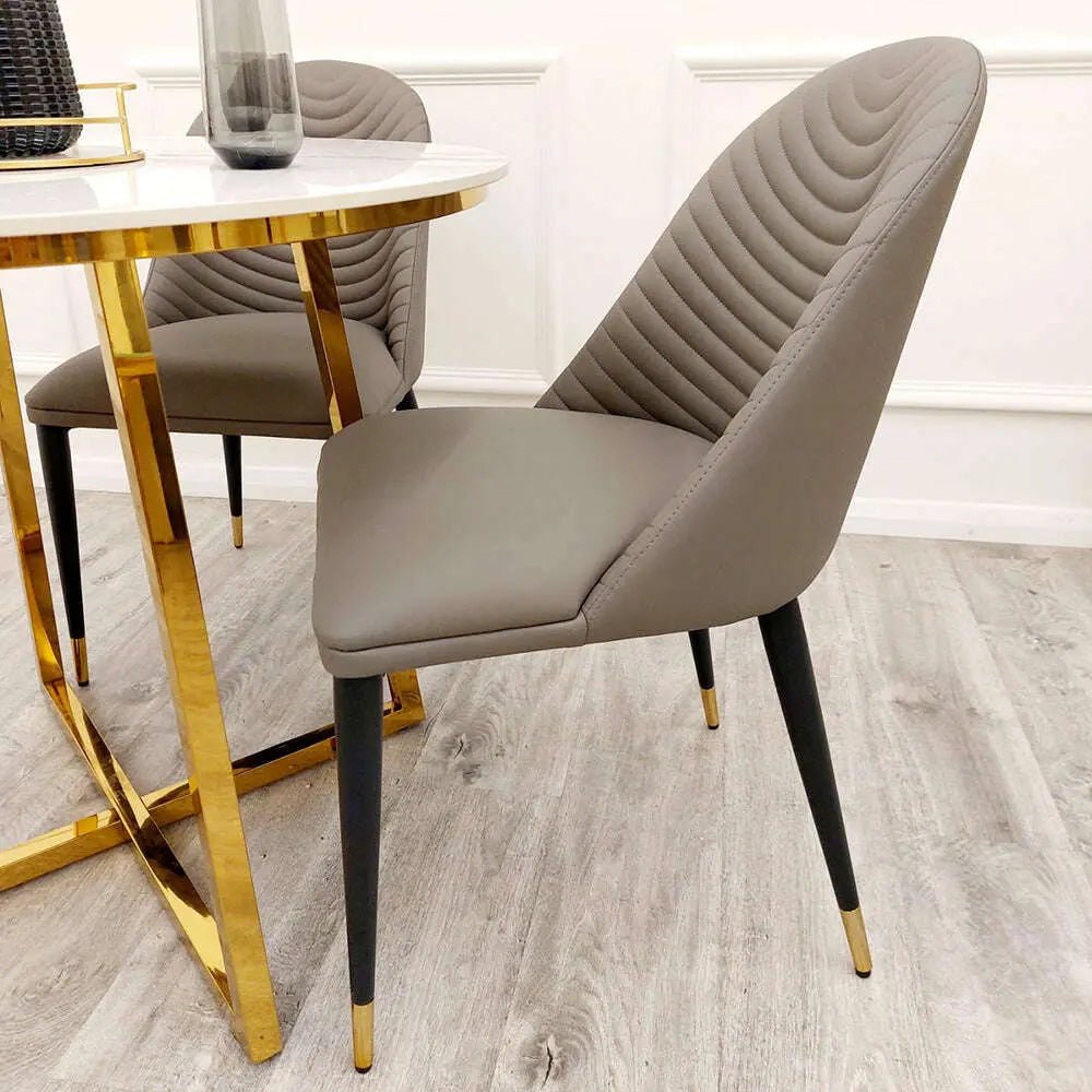 Alba Dining Chair (Set Of 4) - Luxe Dining Company Grey Dining Chair