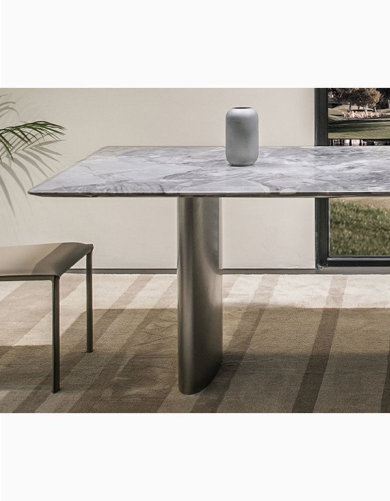 Luxe Dining Company:Natural Marble Dining Table