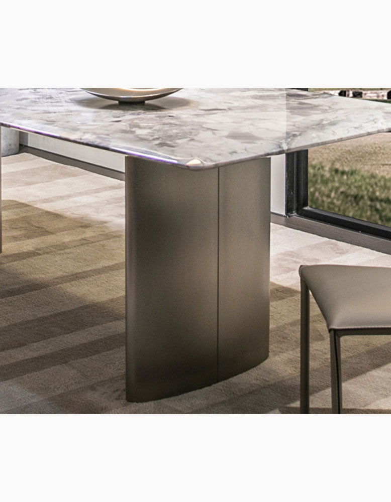 Luxe Dining Company:Natural Marble Dining Table