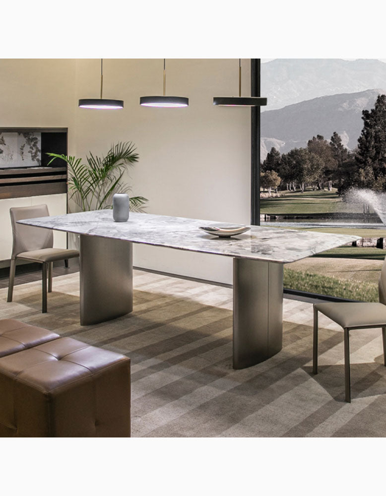 Luxe Dining Company:Natural Marble Dining Table