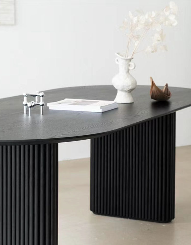Luxe Dining Company:Ivar Oval Dining Table, Solid Wood