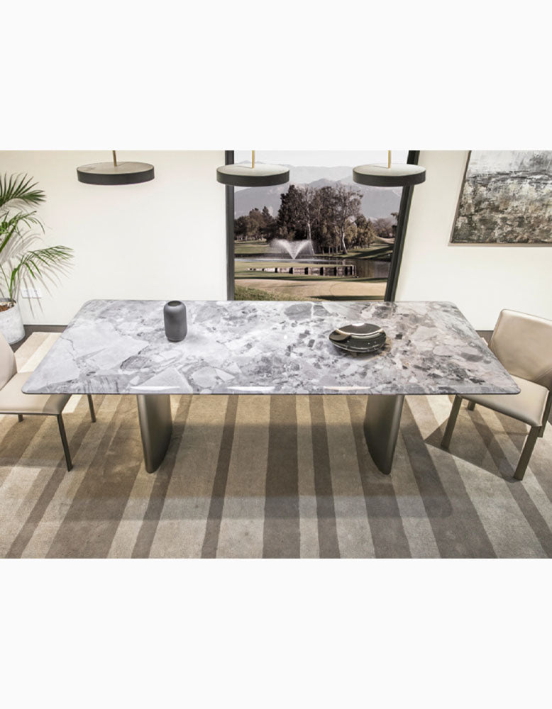 Luxe Dining Company:Natural Marble Dining Table