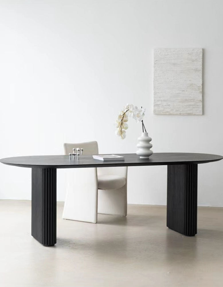 Luxe Dining Company:Ivar Oval Dining Table, Solid Wood