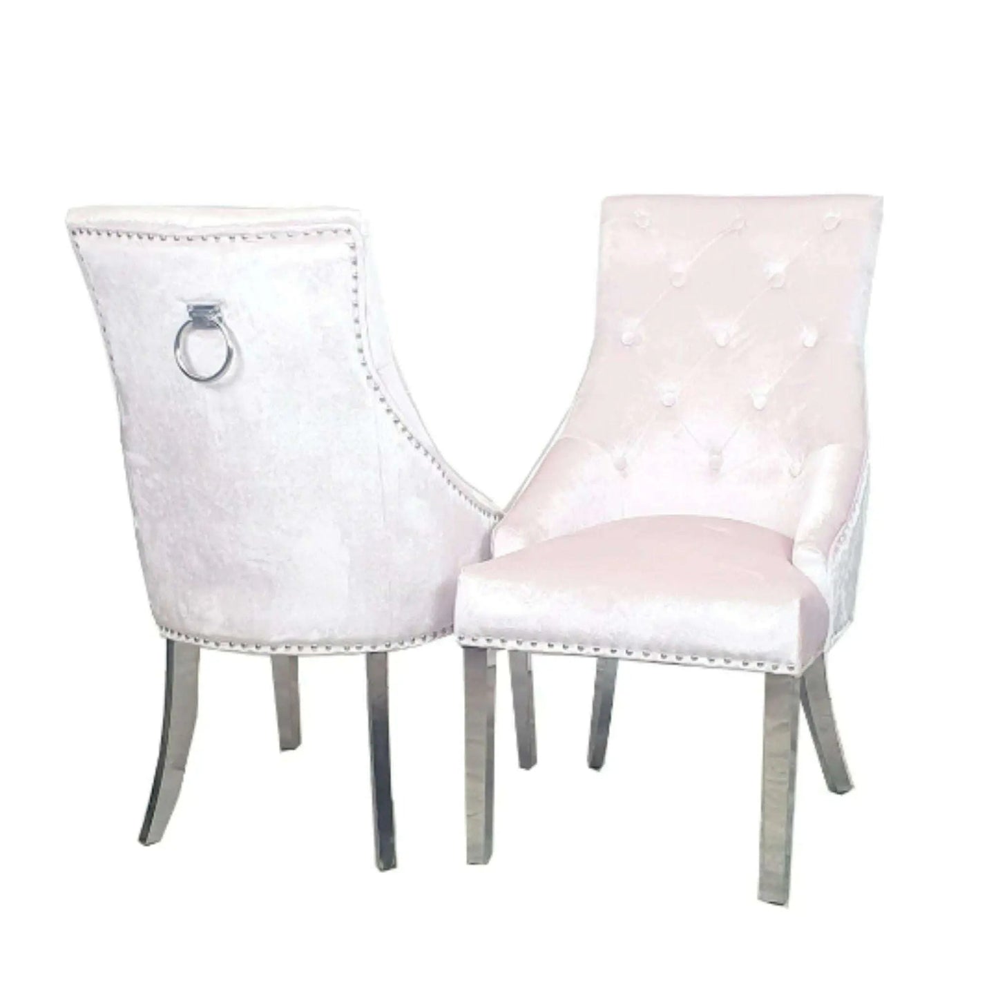 Duke Dining Chair (Set Of 4) - Luxe Dining Company Pink Velvet Dining Chair