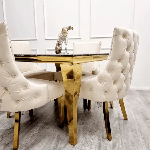 Kensington Gold Dining Chair - Luxe Dining Company Default Title Dining Chair