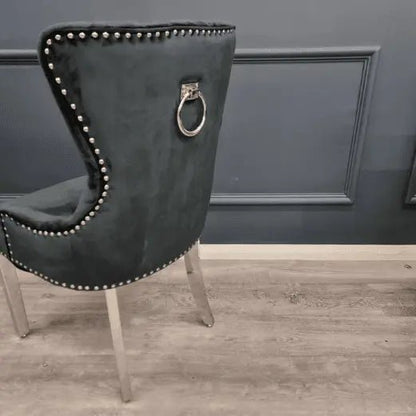 Megan Promo Chair - Luxe Dining Company Blue Velvet Dining Chair