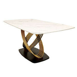 Luxe Dining Company:Orion 1.8M Polar White Sintered Stone Dining Set